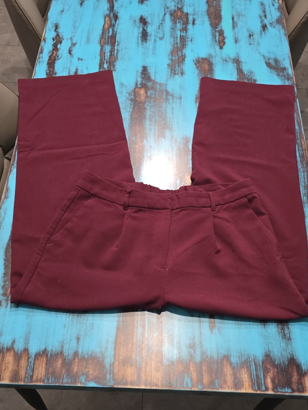 Old Navy Wide Leg Pants in Burgundy